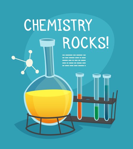 Chemical laboratory cartoon concept vector image