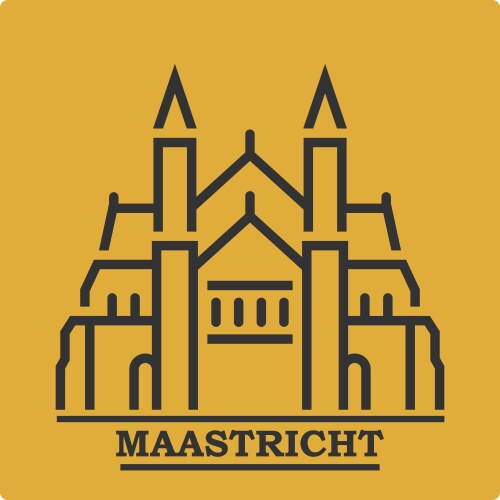 Maastricht architecture of nederland cities vector image