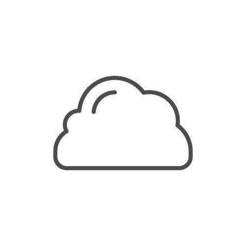 Cloud line icon vector image