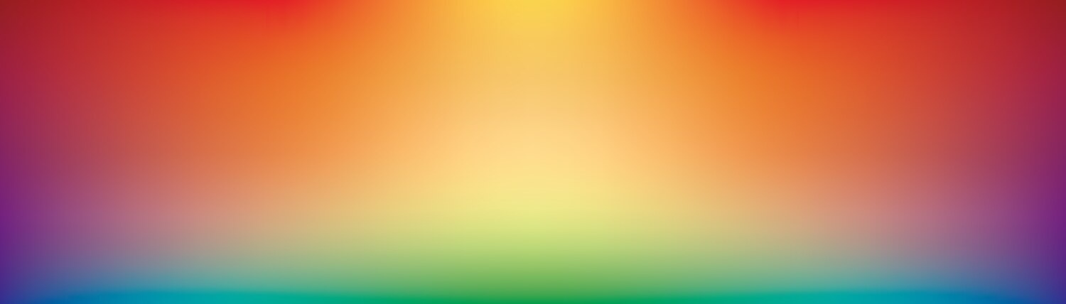 Panoramic gradient rainbow background vector image