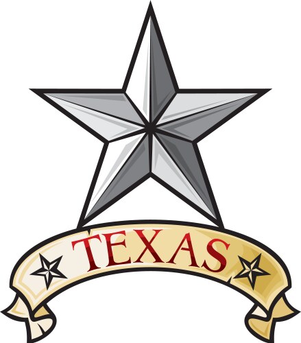 Star - symbol of the state texas vector image