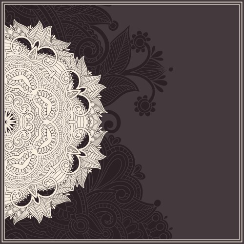 floral invitation card vector image