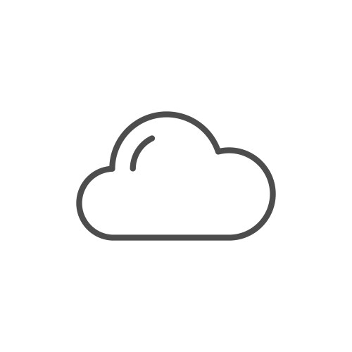 Cloud line icon vector image