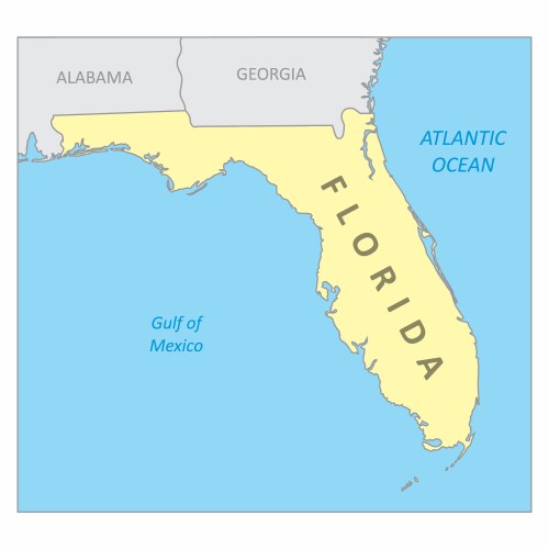 Florida region map vector image