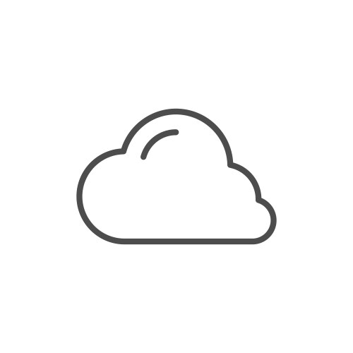 Cloud line icon vector image