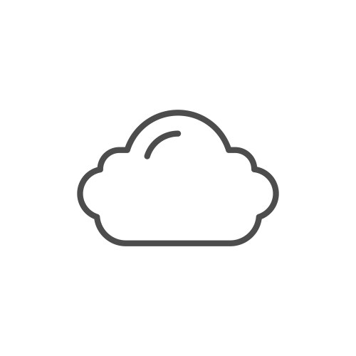 Cloud line icon vector image