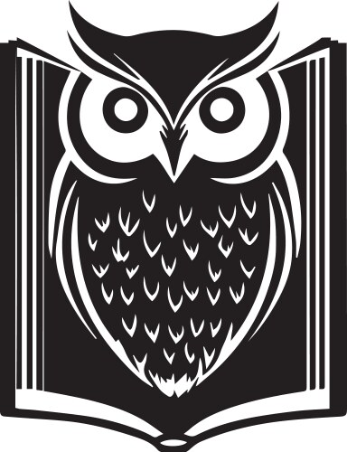 Owl bird simple logo template design smart vector image