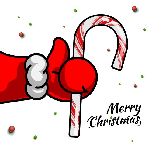 Like christmas santas claus hand thumbs up symbol vector image