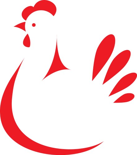 chicken logo vector image