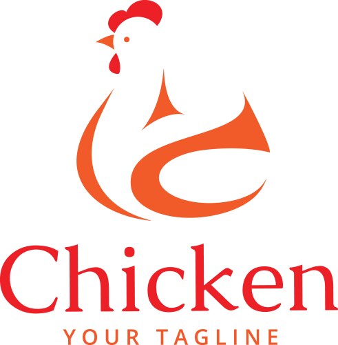 chicken logo vector image