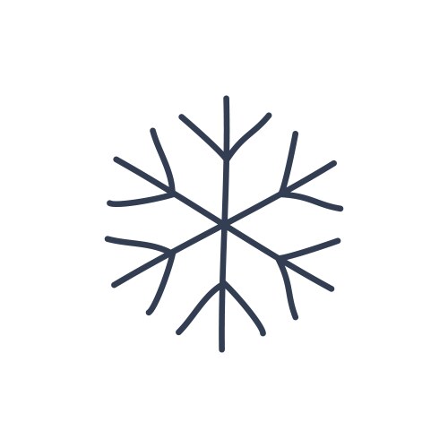 Chsnowflake icon black silhouette snow flake sign vector image