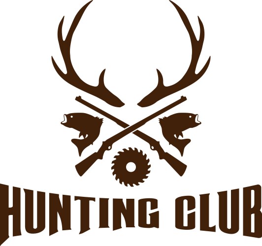 Hunting logo design template vector image