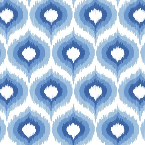 Ikat styled pattern design background 2003 vector image