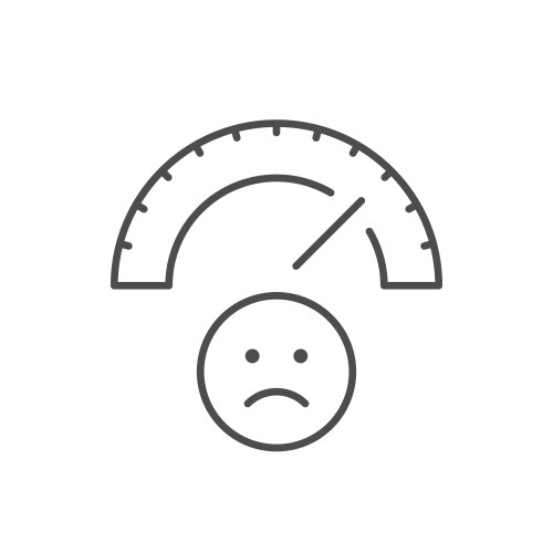 bad mood line outline icon vector image