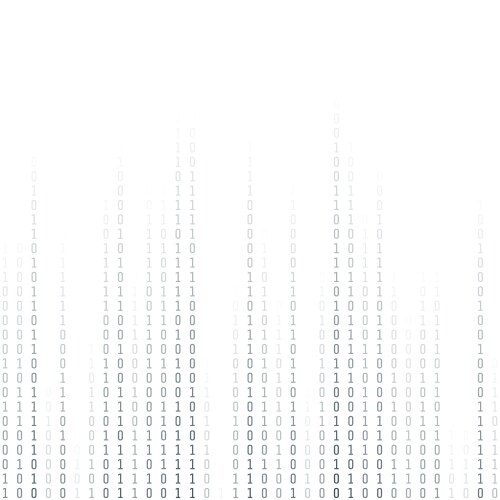 Binary coding computer digital data encryption vector image