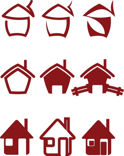 Real estate symbols vector image