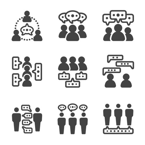 Dialogue people icon vector image