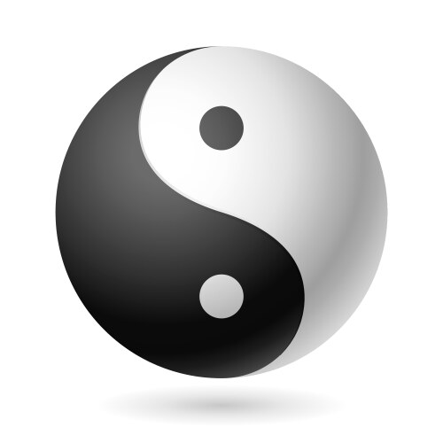 Yin yang symbol vector image