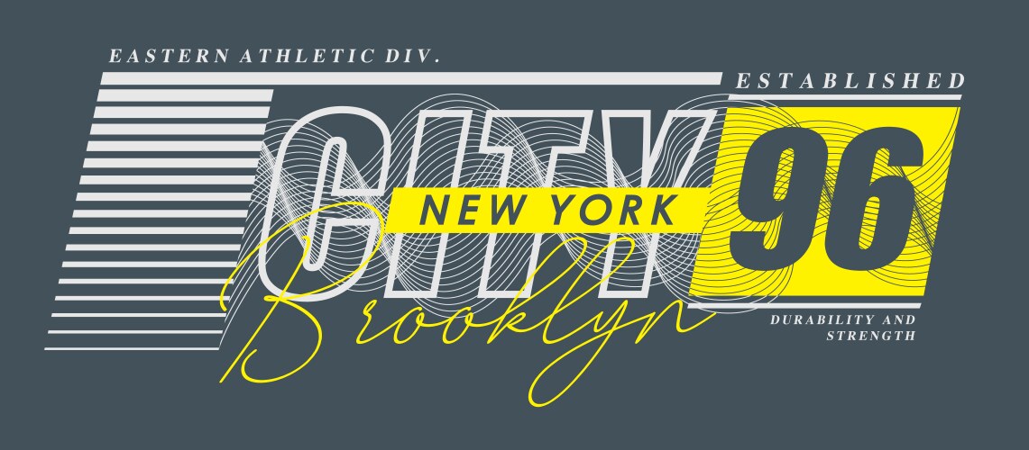 New york city typography t-shirt vector image