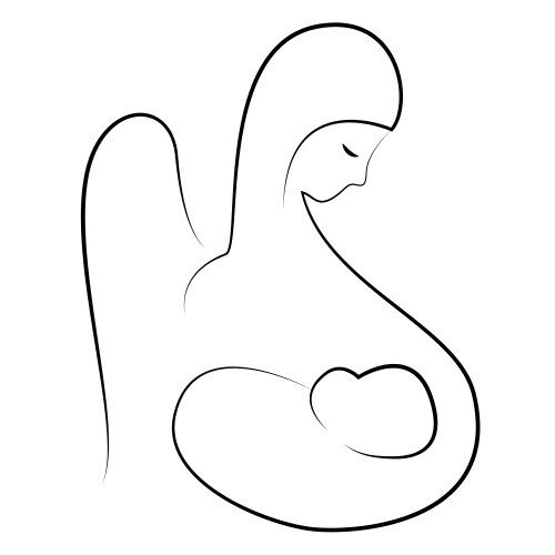 mother and baby icon vector image