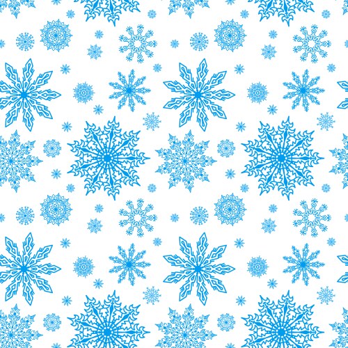 Blue seamless pattern with snowflakes to christmas vector image