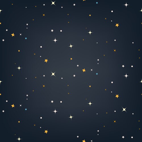 Night sky with stars seamless pattern vector image