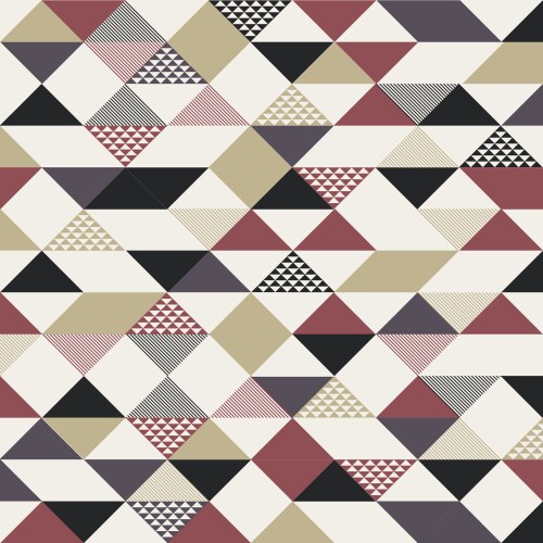 abstract retro style triangles pattern with lines vector image