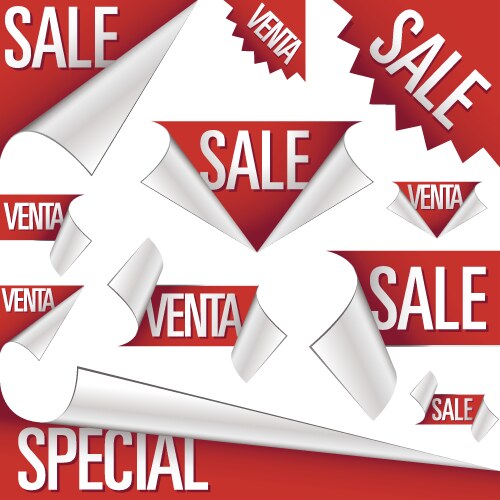 Sale labels vector image