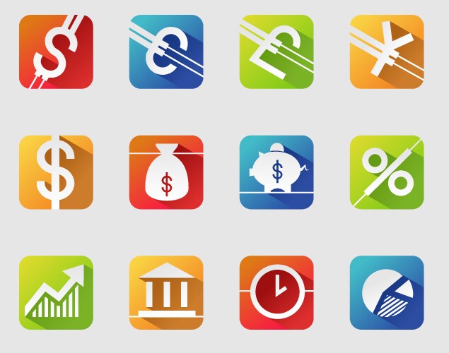 Currency symbols vector image