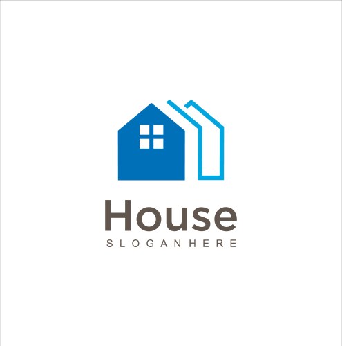 Real estate logo simple house home vector image