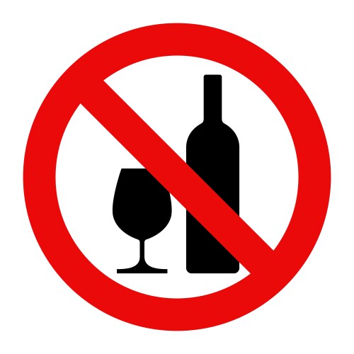 No alcohol sign vector image