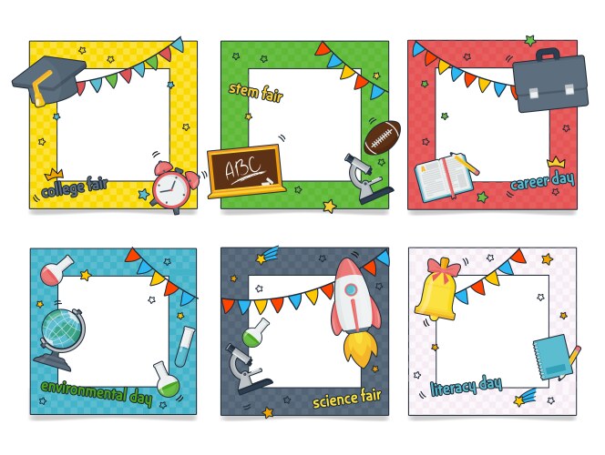 Creative frames for celebrating academic vector image