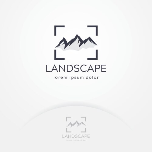 Mountain photography logo vector image