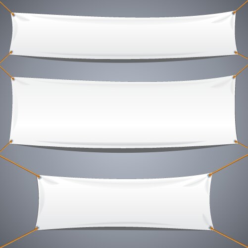 White textile banners advertising template vector image