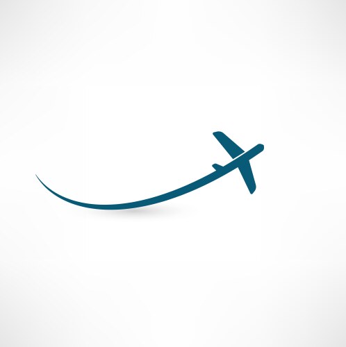 Airplane symbol vector image