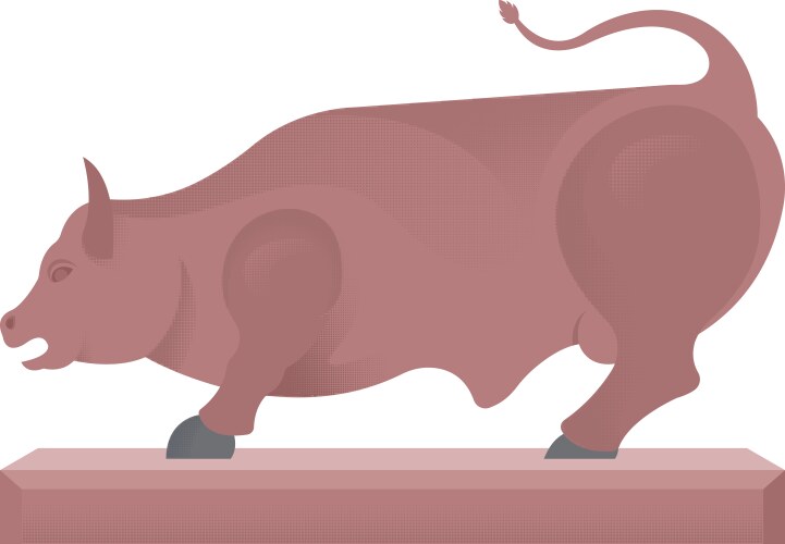 Charging bull vector image