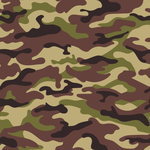 army camouflage seamless pattern green-brown vector image