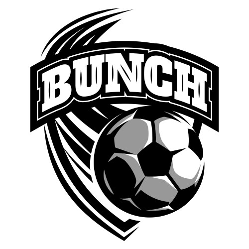 Flying soccer ball monochrome template vector image