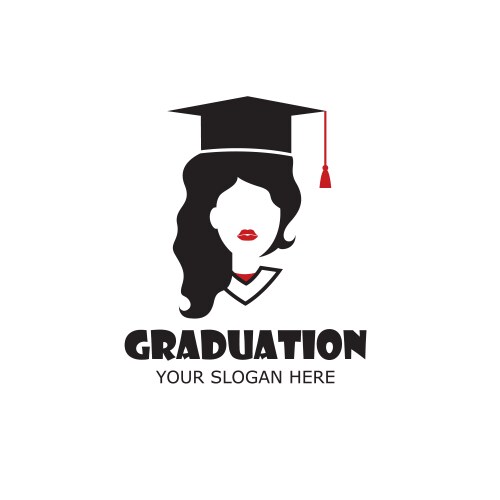 graduate girl vector image