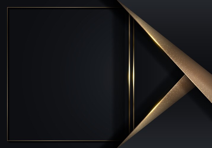 3d modern luxury template design black and gold vector image