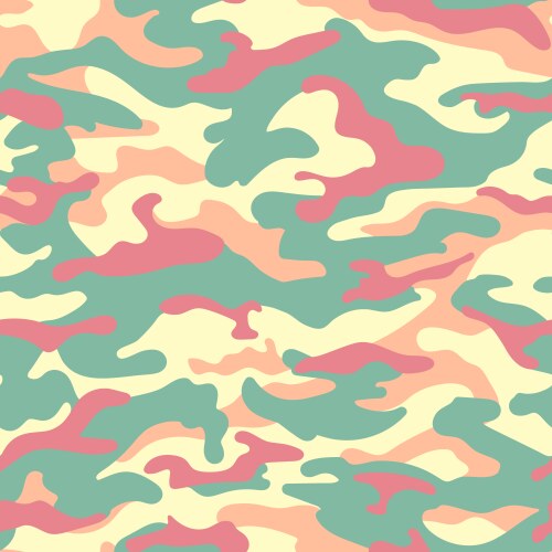 camouflage seamless pattern pastel colors vector image