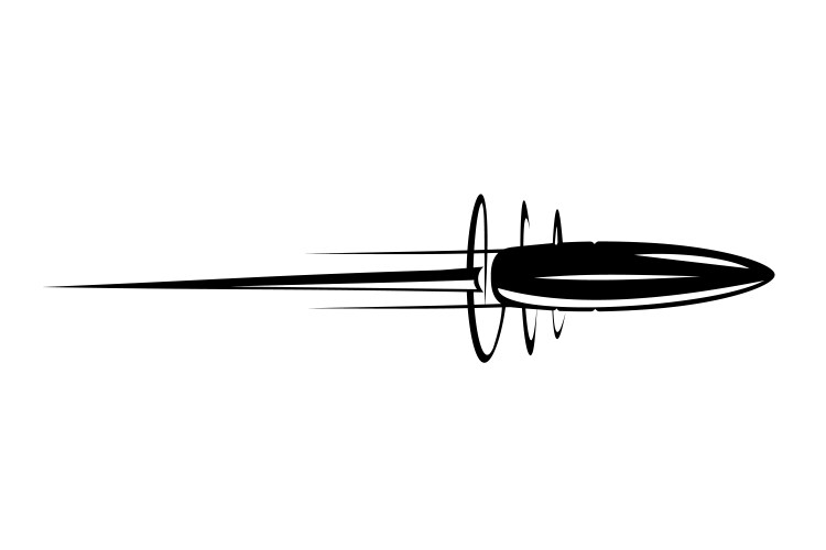 Flying bullet vector image