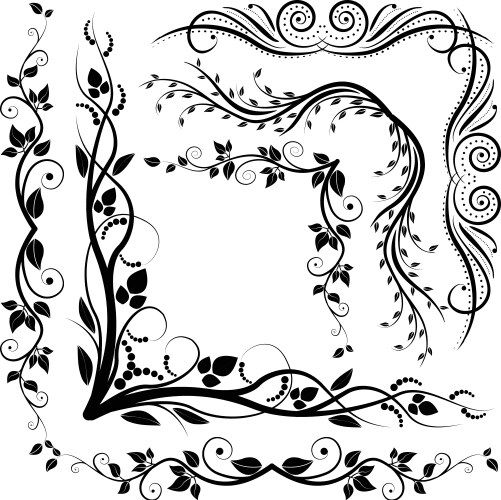 Decorative corners vector image