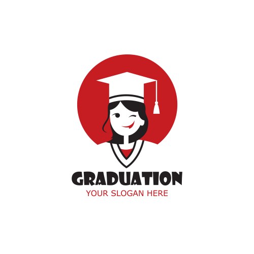 Graduate girl vector image