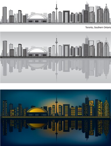 Toronto skyline vector image