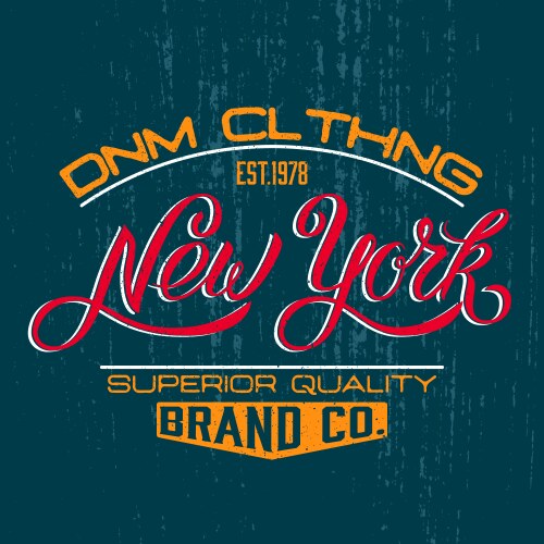 new york design print vector image