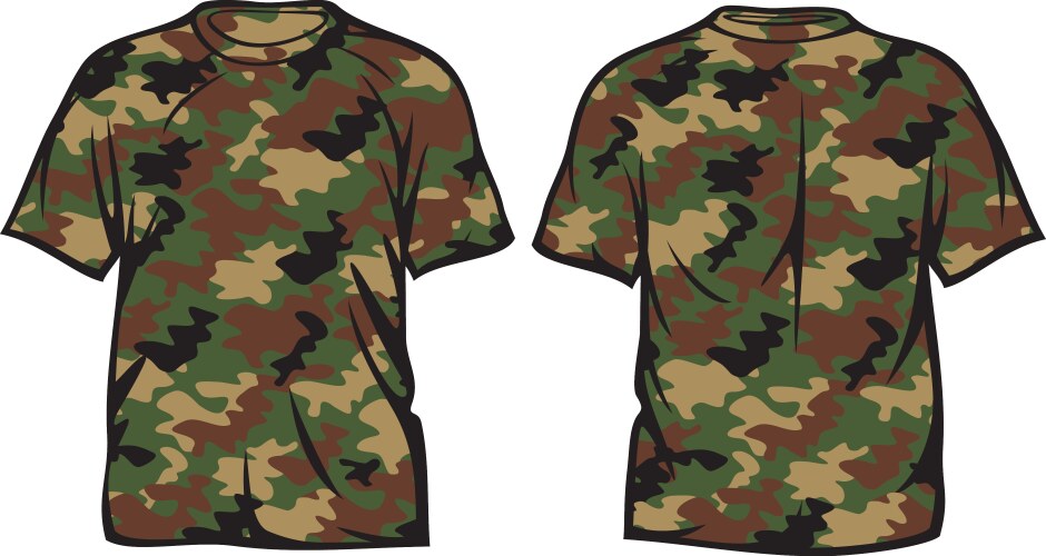 Military t-shirt vector image