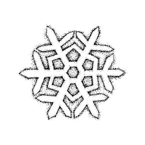 Dotwork snowflake vector image