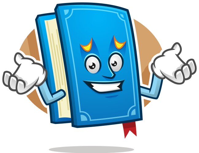 Feeling sorry book mascot character vector image