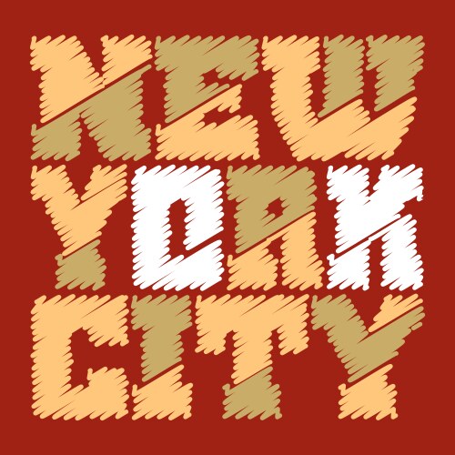 t shirt drown typography graphics new york vector image